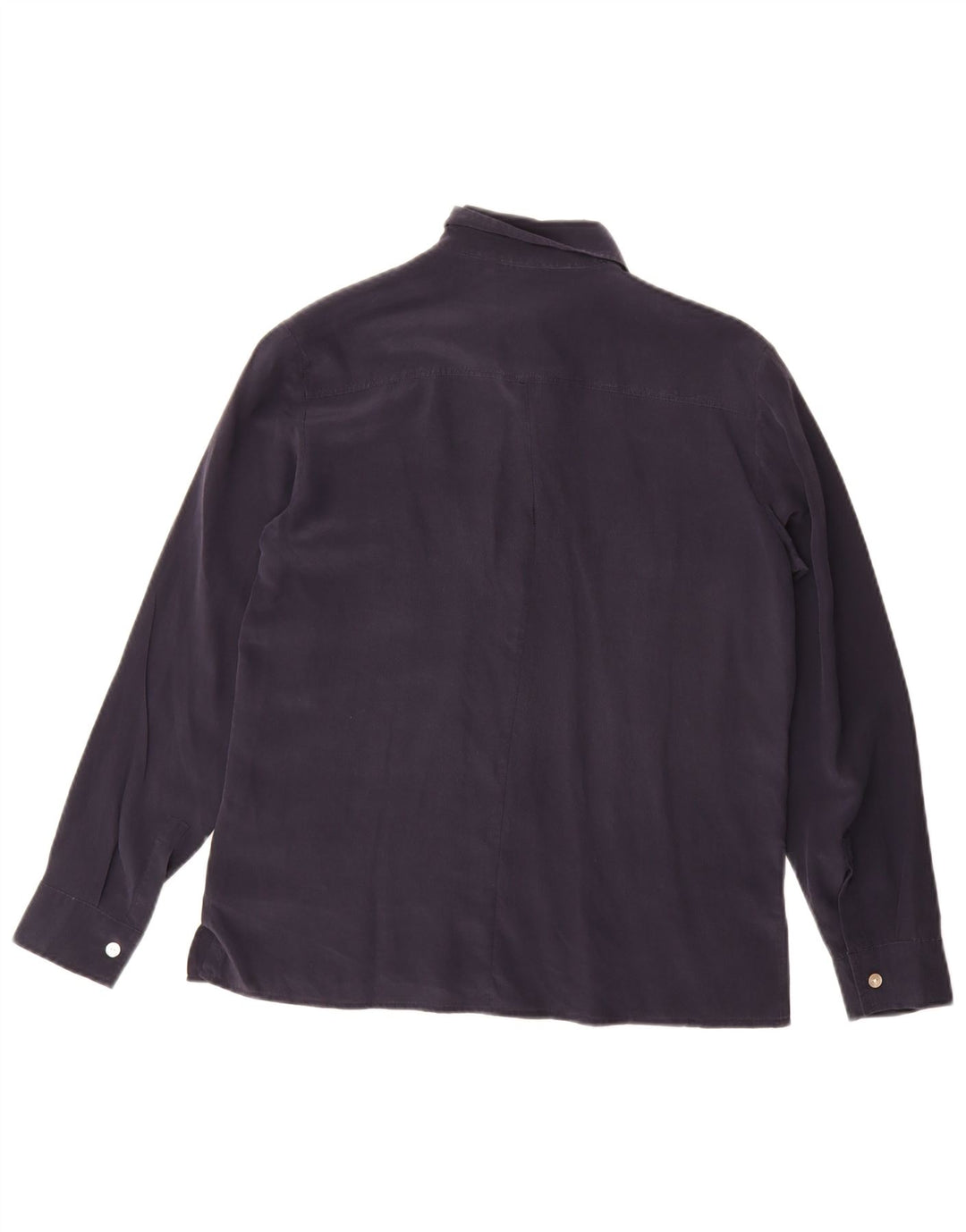 i Blues Womens Shirt Blouse IT 44 Medium Navy Blue Silk