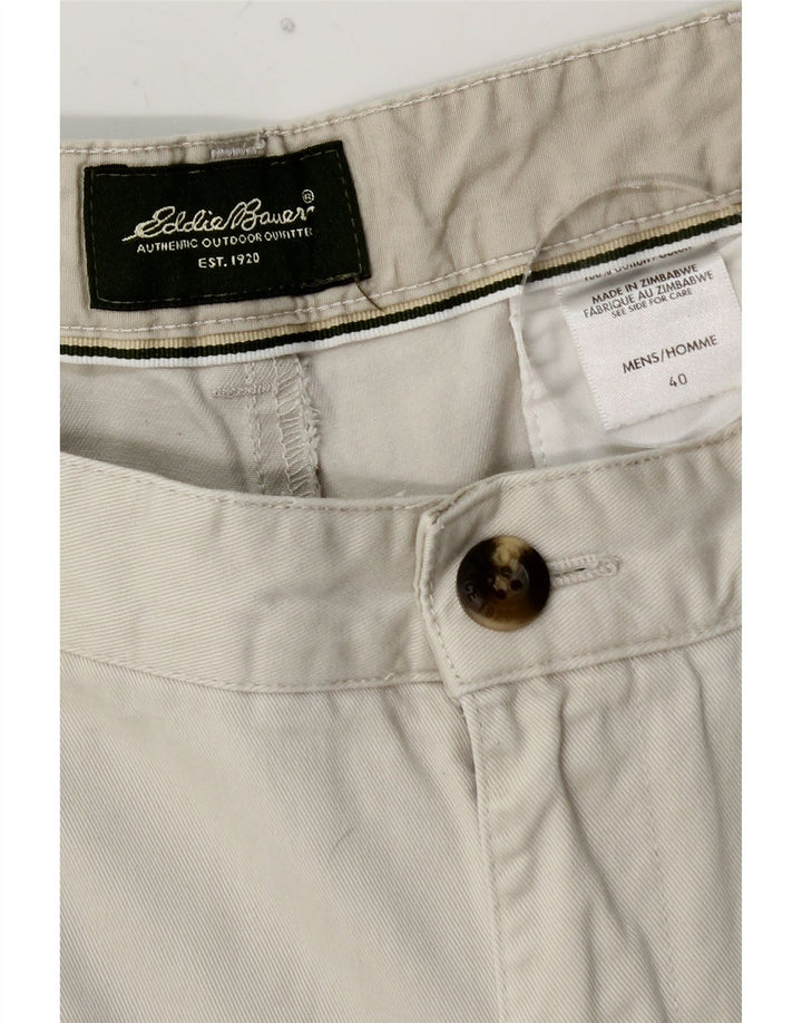 EDDIE BAUER Mens Pegged Chino Shorts W40 XL  White Cotton