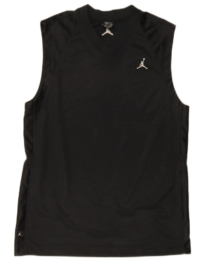Jordan Mens Vest Top UK 36/38 Small Black Polyester