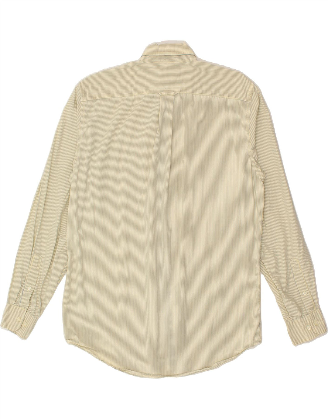 NAUTICA Mens Shirt Medium Yellow Pinstripe Cotton Vintage Nautica and Second-Hand Nautica from Messina Hembry 