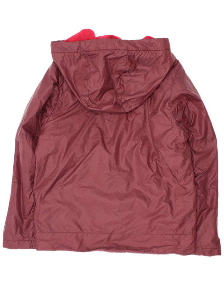 Nike Boys Hooded Windbreaker Jacket 8-9 Years Small Burgundy Polyester