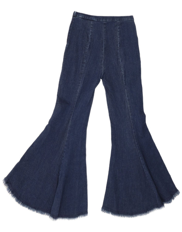 Zara Womens Flared Jeans XS W24 L29 Navy Blue