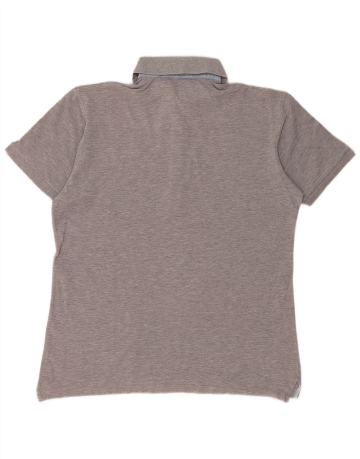 Fay Mens Polo Shirt IT 48 Medium Grey Cotton