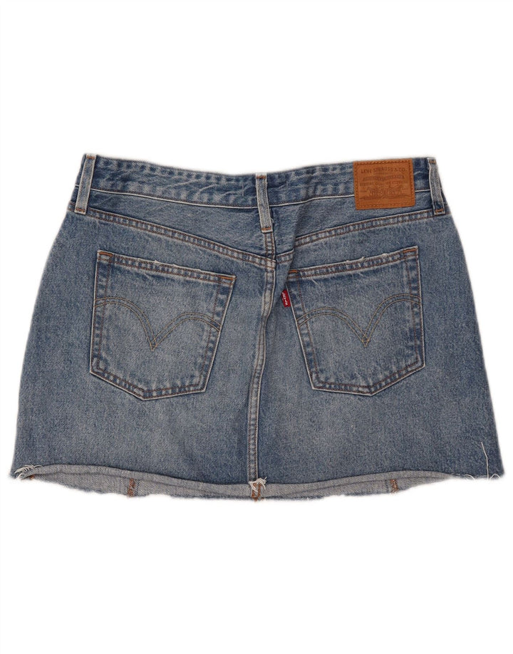 Levi's Womens Mini Denim Skirt W30 Medium Blue Cotton