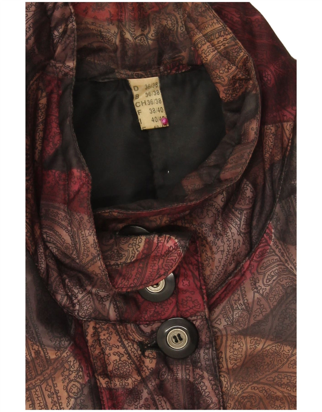 VINTAGE Womens Windbreaker Coat EU 36/38 Small Multicoloured Paisley