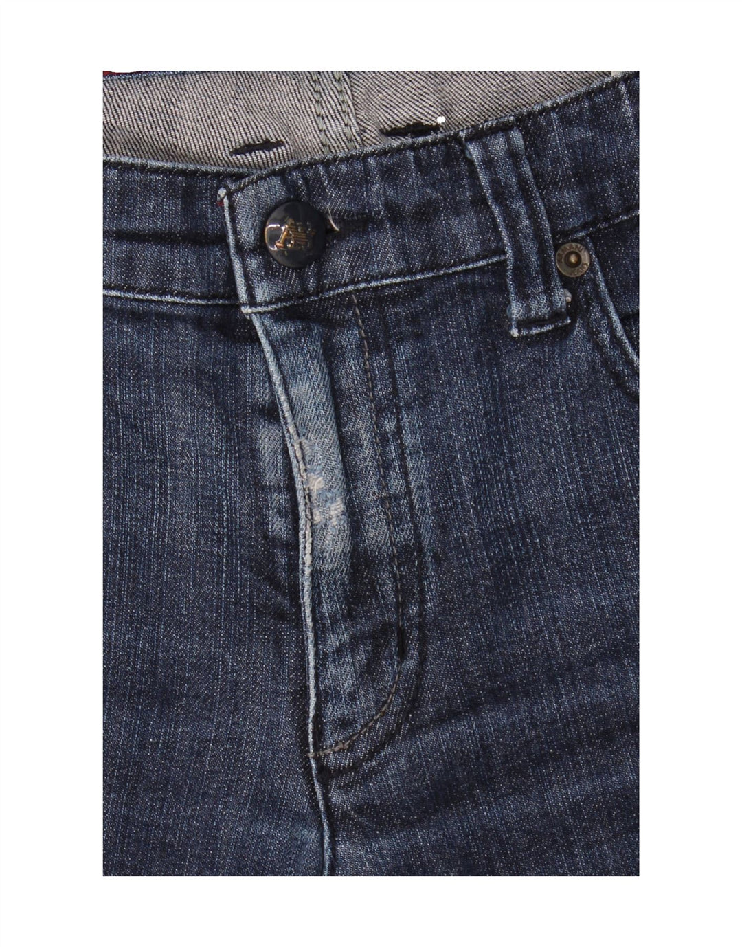 ARMANI Womens Straight Jeans W31 L34 Blue Cotton Vintage Armani and Second-Hand Armani from Messina Hembry 