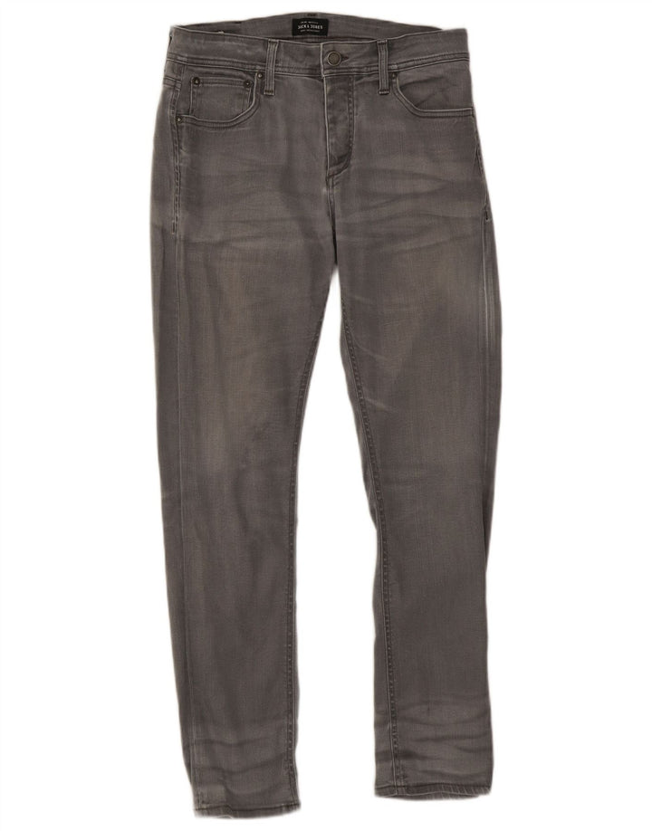 Jack & Jones Mens Slim Jeans W32 L30 Grey Cotton