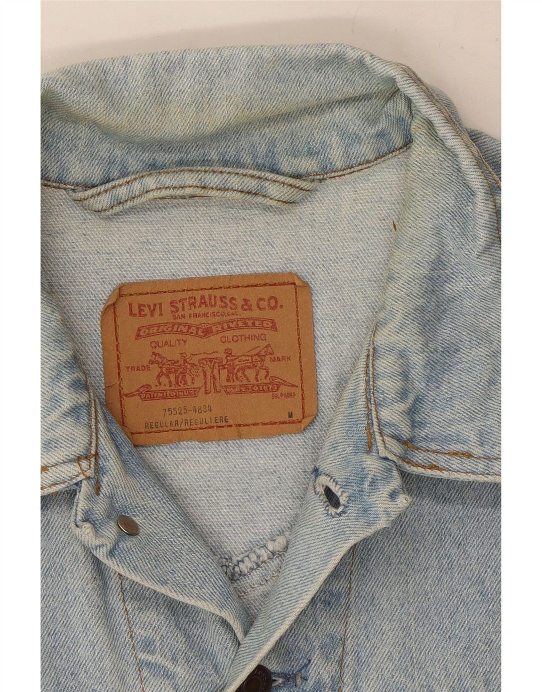 Levi's Mens Denim Jacket UK 38 Medium Blue