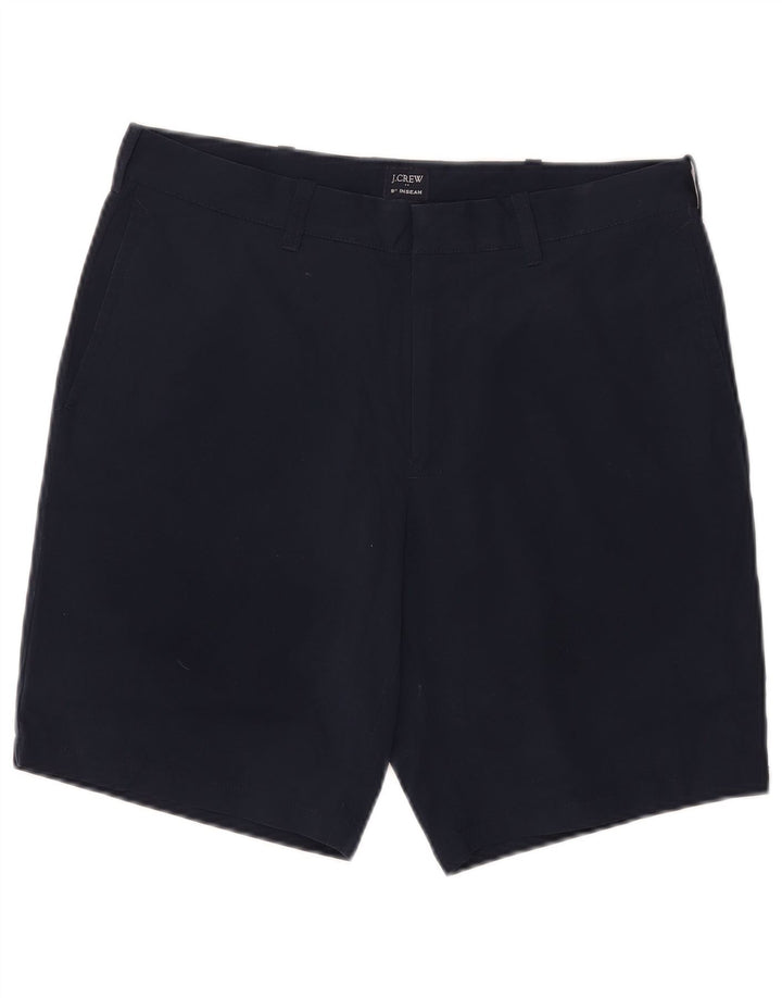 J. Crew Mens Chino Shorts W32 Medium Navy Blue Polyester