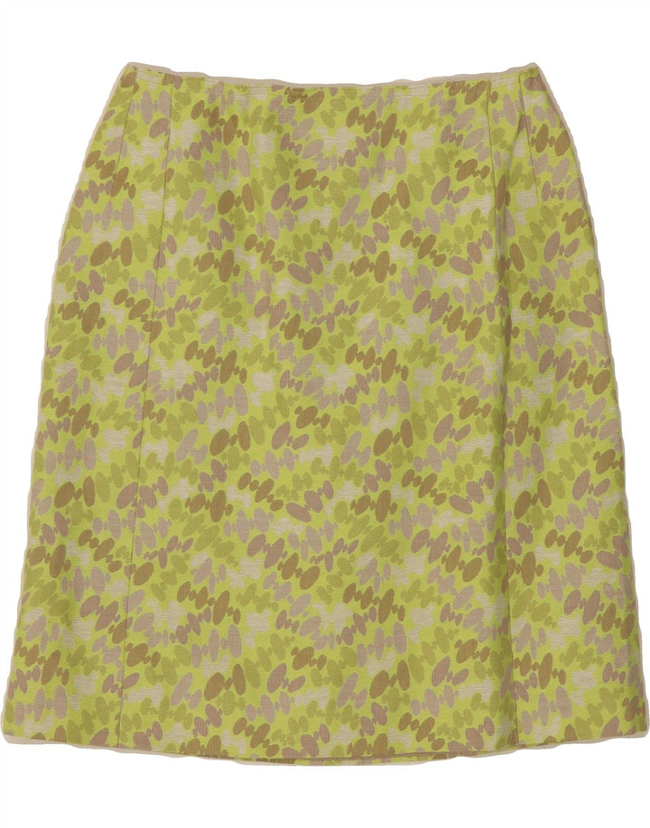 VINTAGE Womens Midi Skirt W28 Medium  Green Spotted Vintage Vintage and Second-Hand Vintage from Messina Hembry 