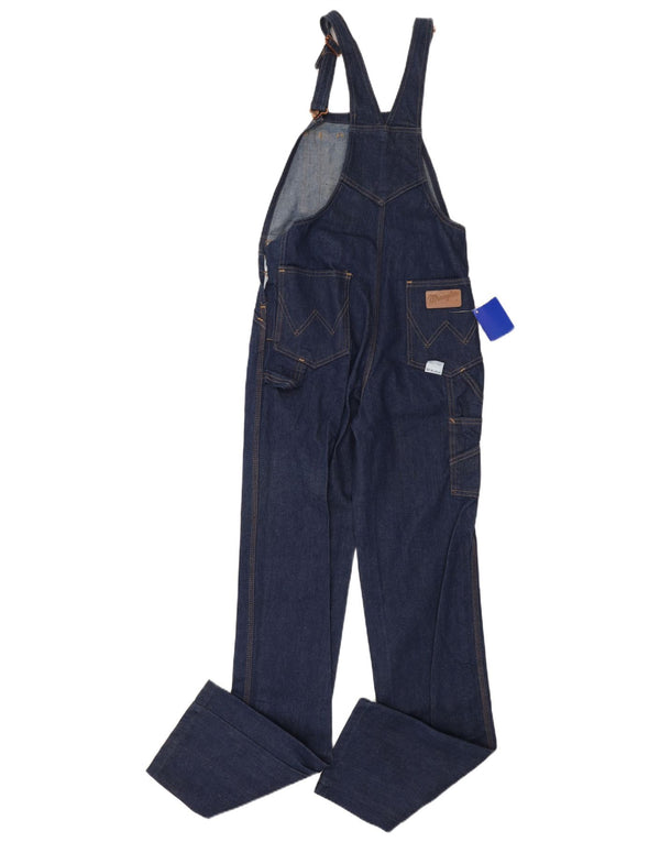 WRANGLER Mens Dungarees Straight Jeans W29 L36 Navy Blue Cotton