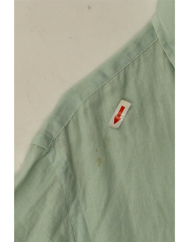 Ralph Lauren Mens Short Sleeve Shirt Medium Green Linen
