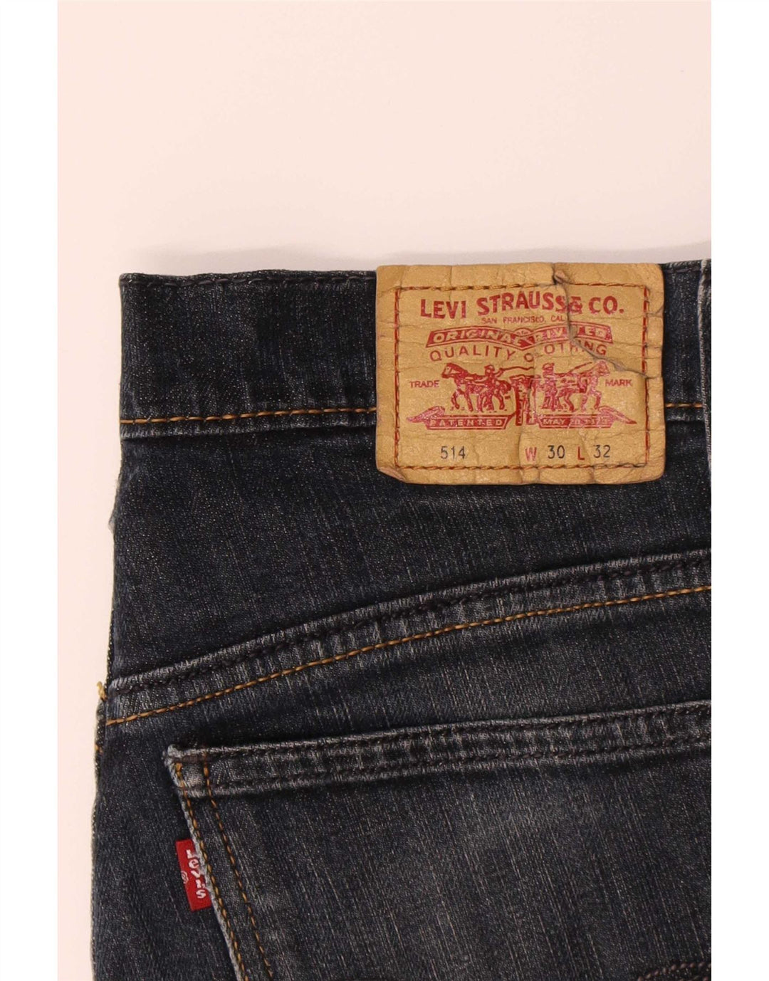 Levi's Womens 514 Bootcut Jeans W30 L32 Navy Blue Cotton