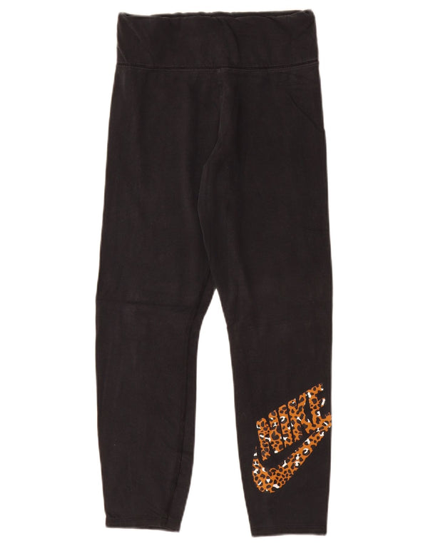 Nike Womens Graphic Crop Leggings UK 8 Small Black