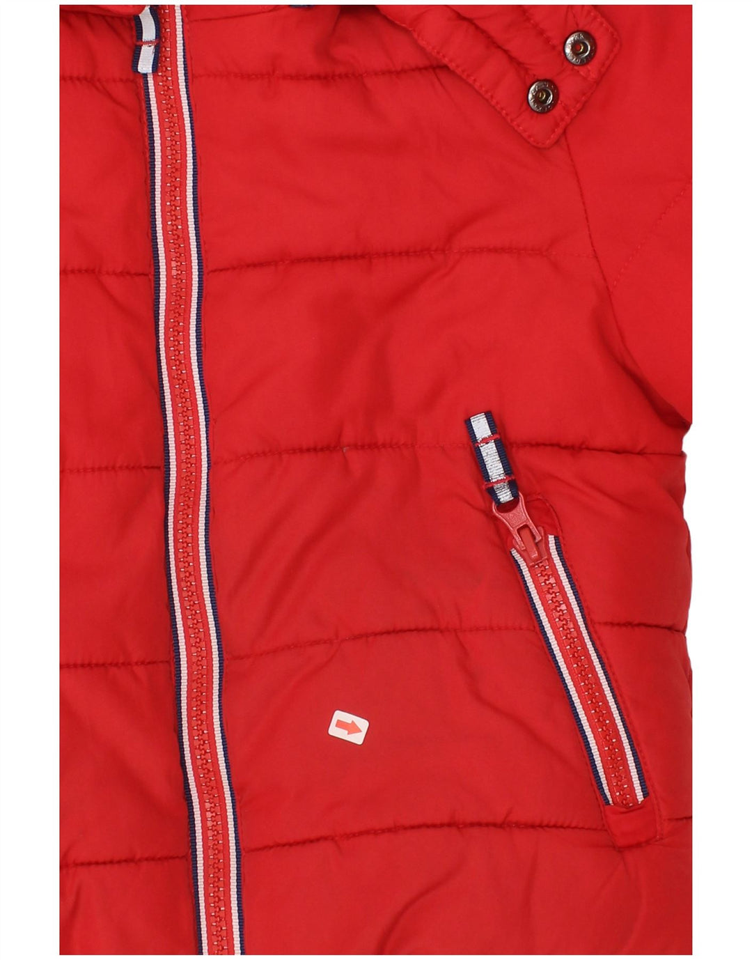 Boden Boys Hooded Padded Jacket 3-4 Years Red Polyester