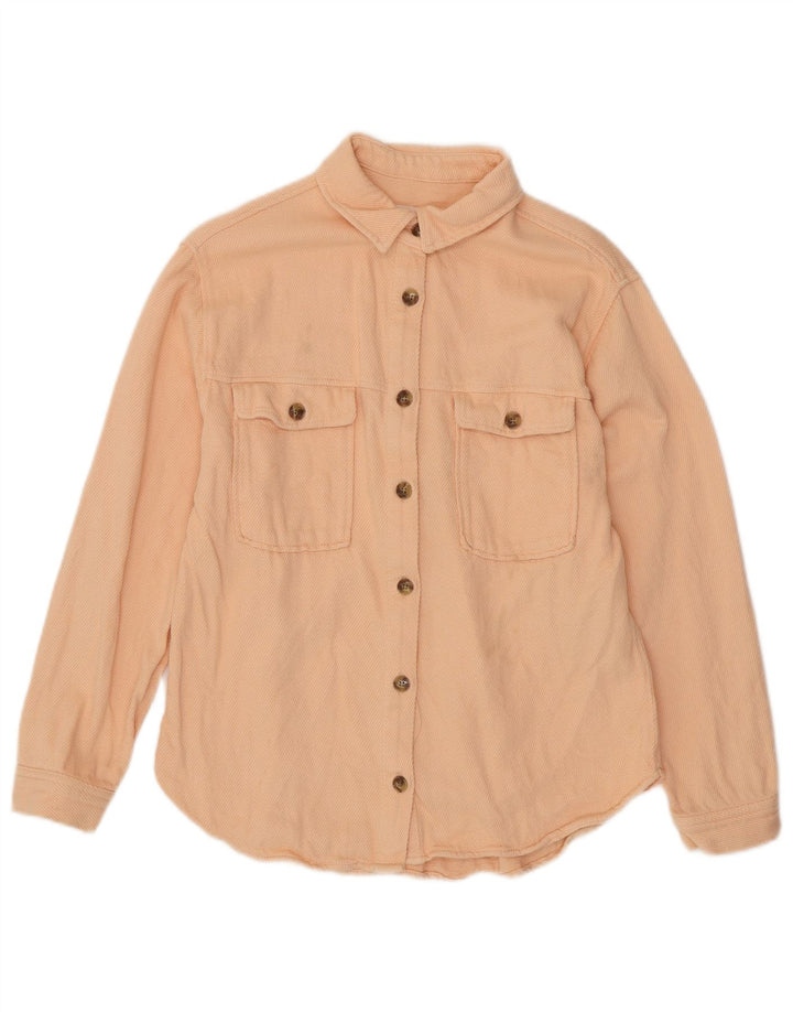 ZARA Girls Flannel Shirt 13-14 Years Pink Cotton