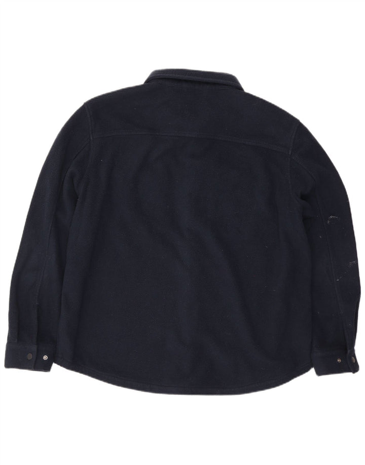 Marks & Spencer Mens Fleece Shirt XL Navy Blue Polyester