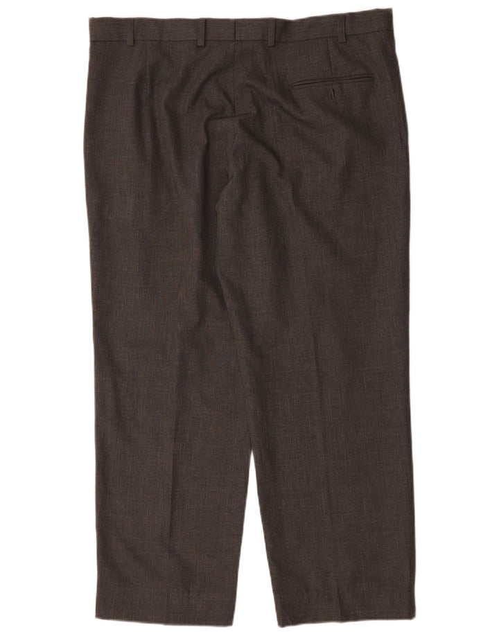 Marks & Spencer Mens Straight Regular Fit Suit Trousers W38 L29 Grey