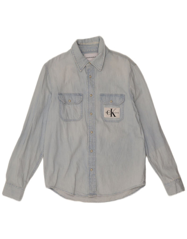Calvin Klein Jeans Mens Denim Shirt Small Blue