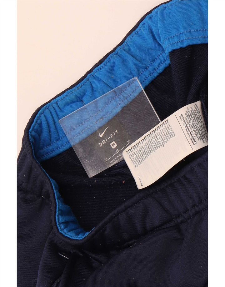 Nike Mens Dri Fit Tracksuit Trousers Medium Navy Blue Polyester