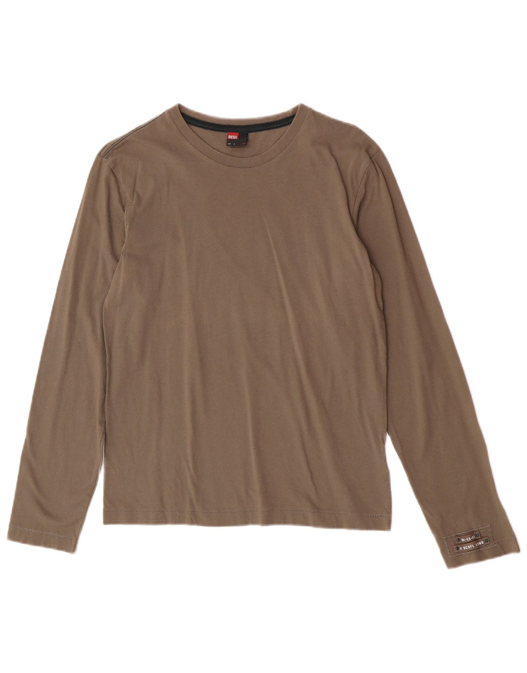 Diesel Womens Top Long Sleeve UK 12 Medium Grey Cotton