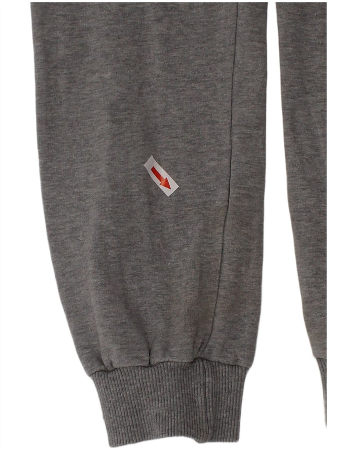 Adidas Girls Tracksuit Trousers Joggers 7-8 Years Grey Cotton