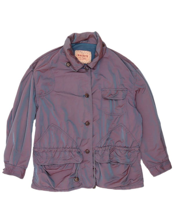 Vintage Womens Oversized Utility Jacket IT 44 Medium Blue Polyamide