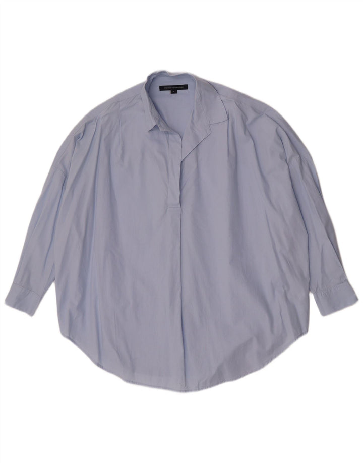 French Connection Womens 3/4 Sleeve Pullover Shirt UK 10 Small Blue
