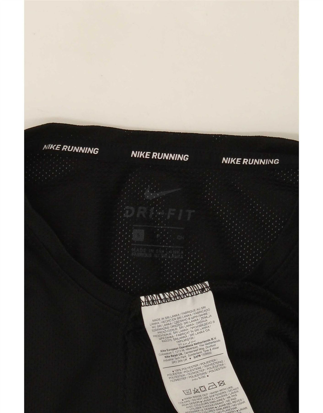 Nike Mens Dri Fit T-Shirt Top Small Black Polyester