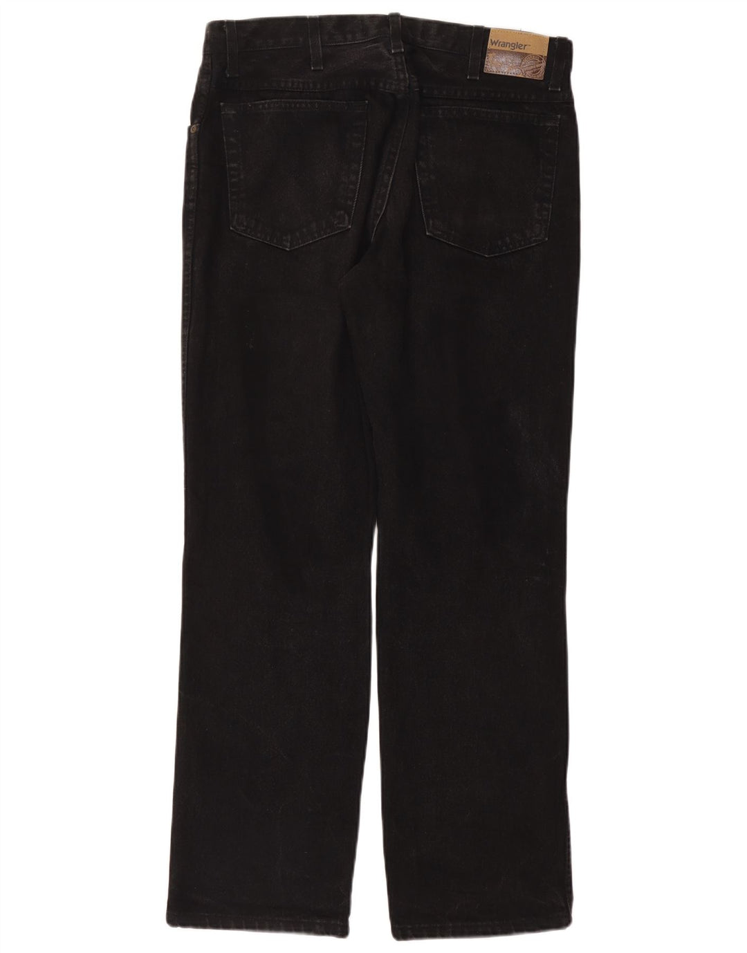 Wrangler Mens Regular Fit Straight Jeans W34 L32 Black Cotton