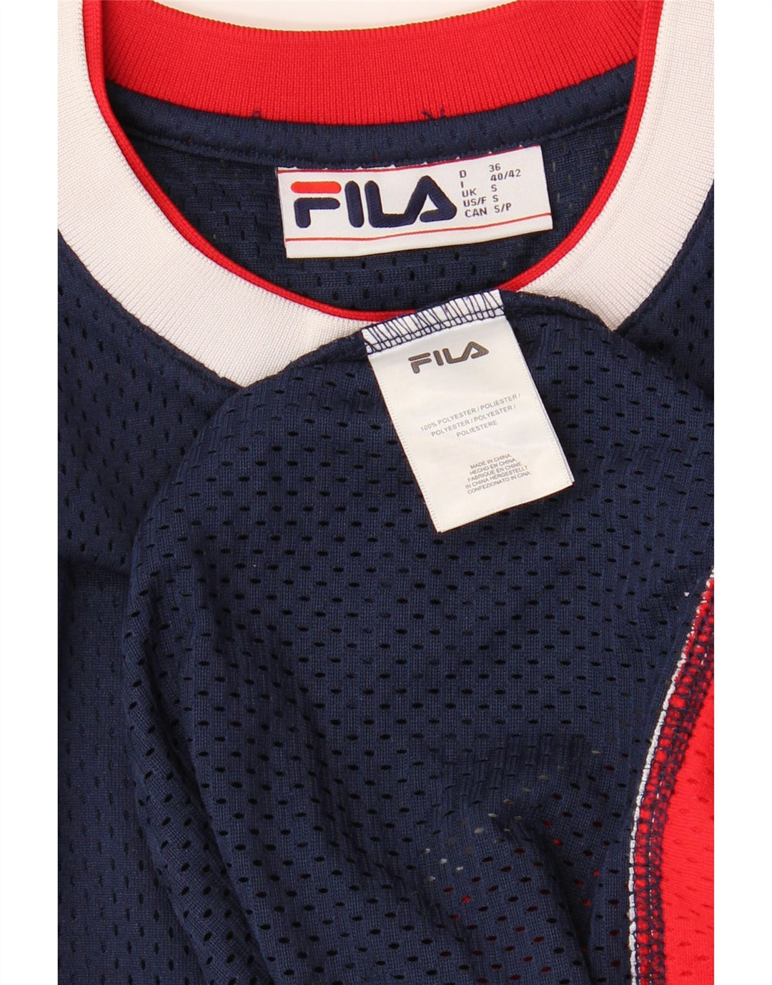 FILA Mens Graphic T-Shirt Top Small Navy Blue