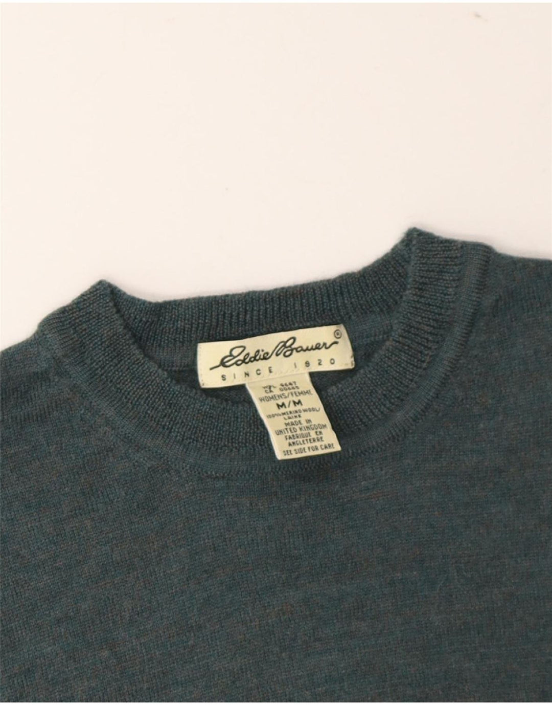 EDDIE BAUER Womens Crew Neck Jumper Sweater UK 12 Medium Green Vintage Eddie Bauer and Second-Hand Eddie Bauer from Messina Hembry 