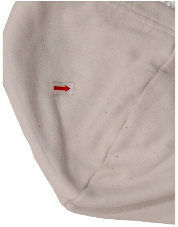 JORDAN Boys Graphic Hoodie Jumper 13-14 Years XL White Cotton