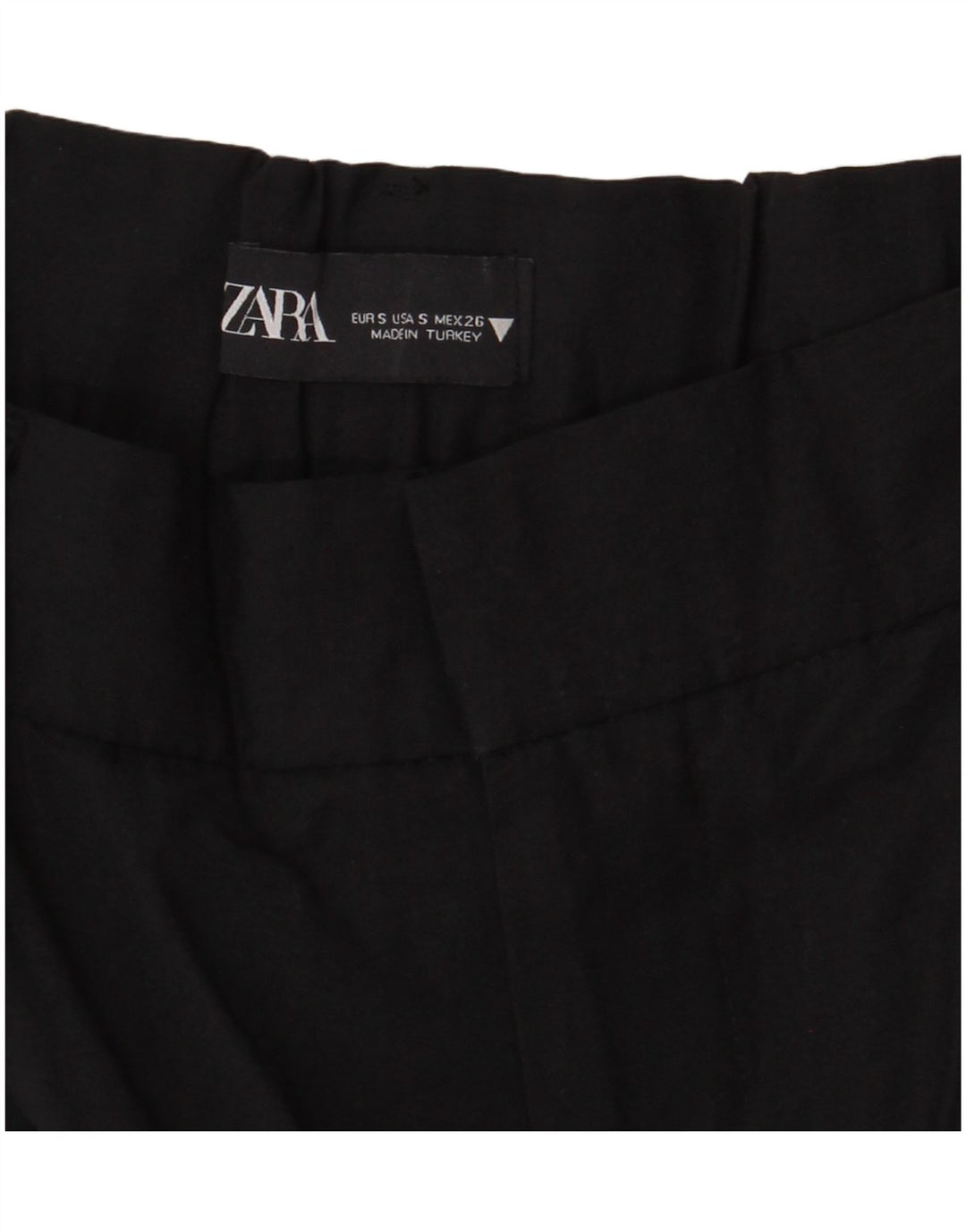 ZARA Womens Pegged Chino Shorts Small W26  Black