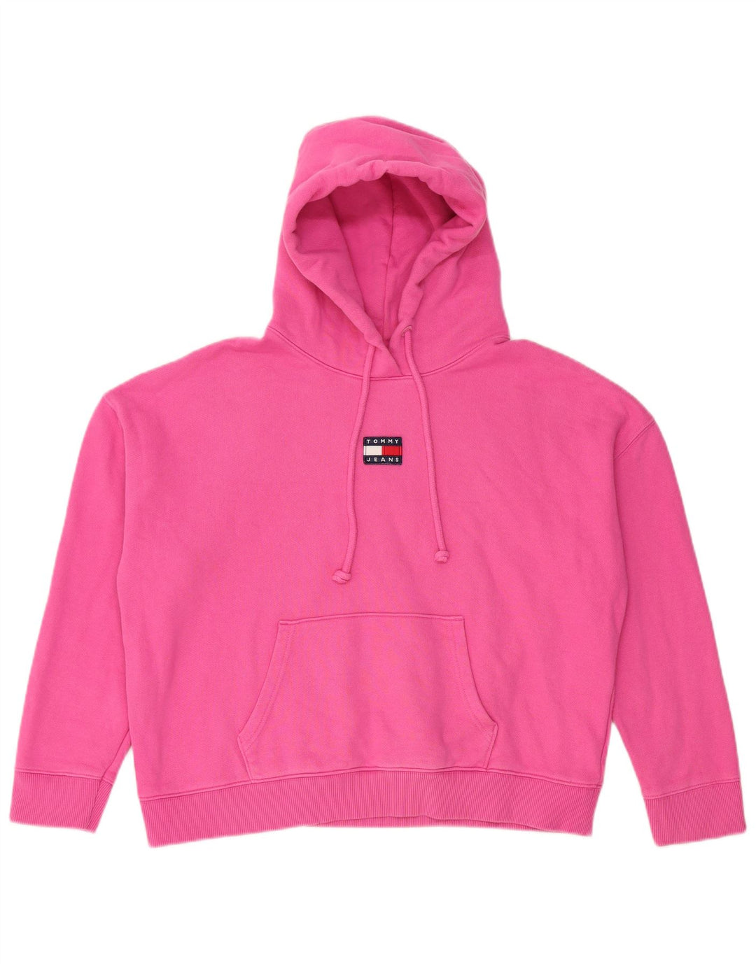 TOMMY HILFIGER Womens Hoodie Jumper UK 18 XL Pink Cotton