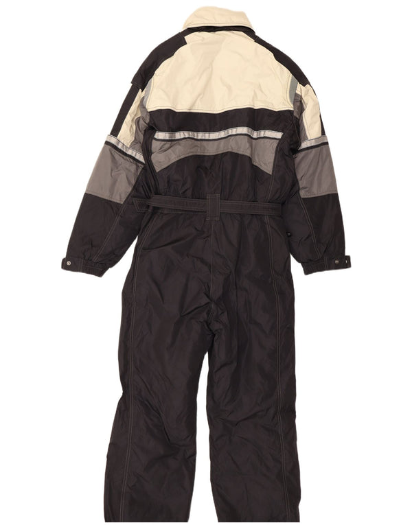 Colmar Womens Hooded Ski Jumpsuit IT 46 Large Black Colourblock Sports