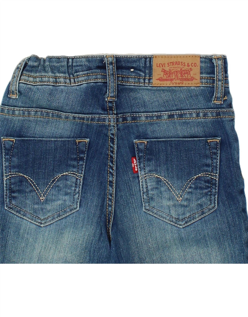 LEVI'S Girls Skinny Jeans 7-8 Years W21 L22  Navy Blue Cotton Vintage Levi's and Second-Hand Levi's from Messina Hembry 