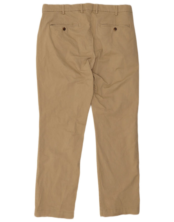 Gap Mens Straight Chino Trousers W36 L32 Beige Cotton
