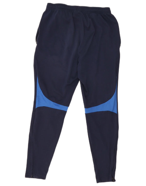 NIKE Mens Dri Fit Tracksuit Trousers Medium  Navy Blue Colourblock