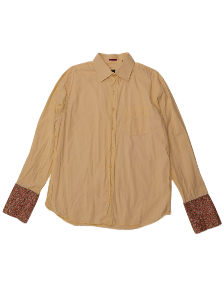 PAUL SMITH Mens Shirt Size 17 1/2 44 XL Yellow Cotton