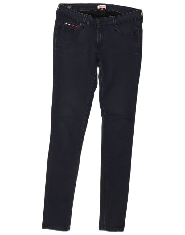 Tommy Hilfiger Womens Mid Rise Skinny Jeans W30 L34 Navy Blue Cotton