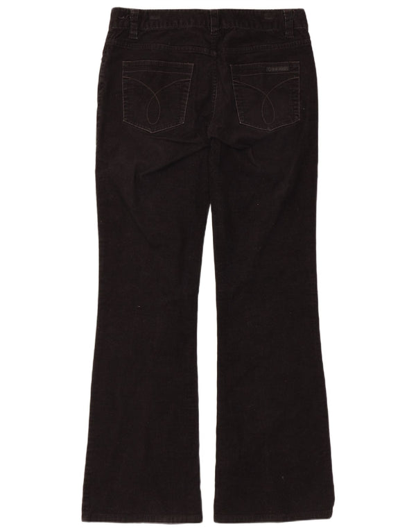 Calvin Klein Womens Bootcut Corduroy Trousers US 8 Medium W32 L31 Black