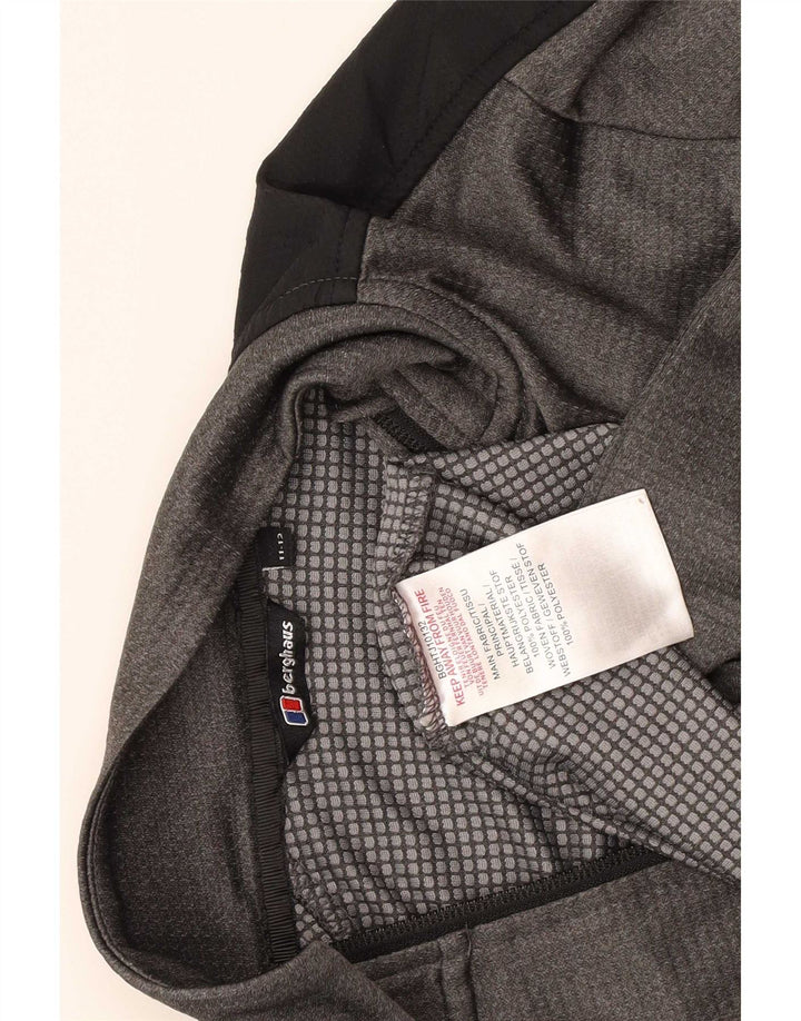 Berghaus Boys Zip Neck Pullover Tracksuit Top 11-12 Years Grey Colourblock