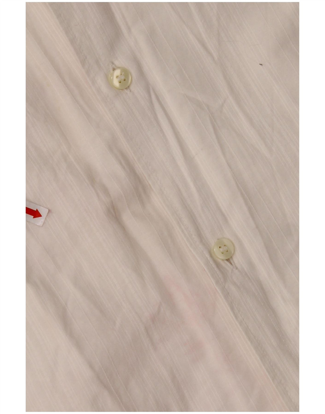 ARMANI JEANS Mens Shirt Medium Off White Cotton