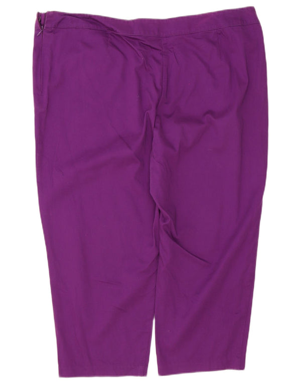 Marks & Spencer Womens Bermuda Shorts UK 20 2XL W40 Purple Cotton