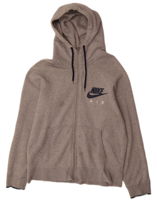 Nike Mens Air Regular Fit Zip Hoodie Sweater XL Grey Cotton Sports
