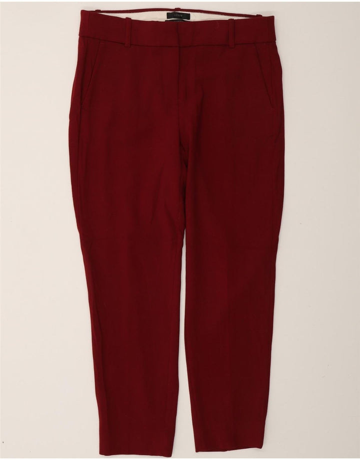 J. CREW Womens Cameron Slim Chino Trousers US 8 Medium W30 L27 Maroon