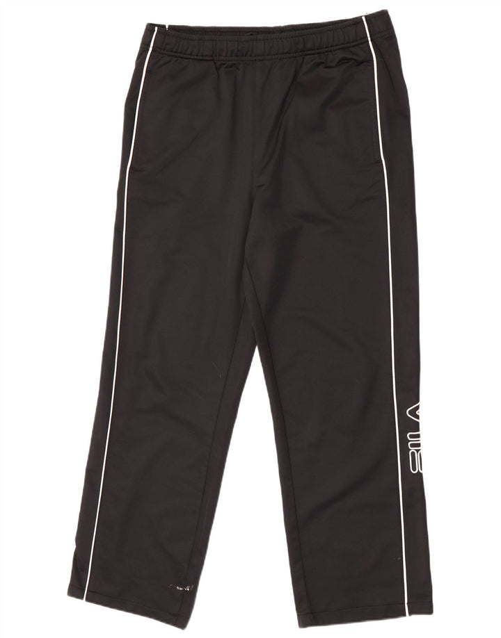 Fila Mens Graphic Tracksuit Trousers Medium  Black Striped Polyester