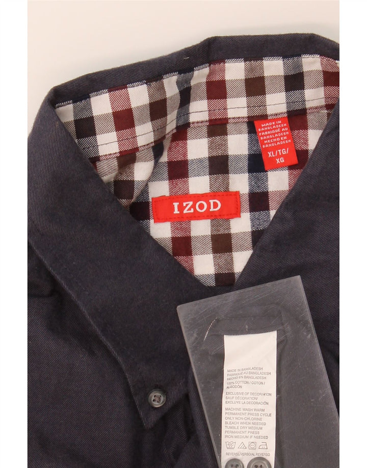 IZOD Mens Shirt XL Navy Blue Cotton Vintage Izod and Second-Hand Izod from Messina Hembry 