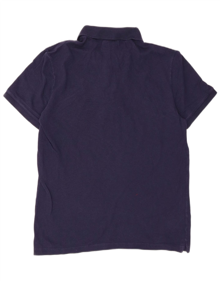 LACOSTE Mens Slim Fit Polo Shirt Size 4 Medium Navy Blue Cotton